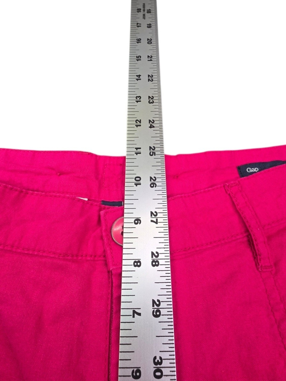 GAP Bright Pink Chino Shorts Cuffed Hem Size 12 - Picture 5 of 8